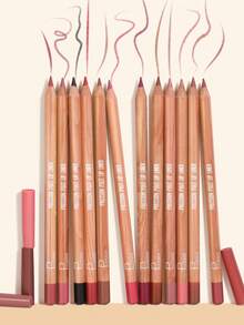 Pudaier哑光裸色唇线笔 - 高显色度防水持久唇线笔，自然裸色，适合白皙肤色，顺滑易涂，日常及情人节妆容皆宜 - 01 - 查看 6