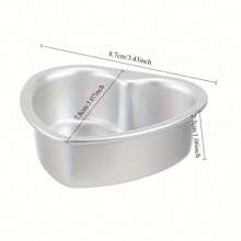 3pcs 3-Inch Non-Stick Zinc Alloy Heart Shaped Cake Molds, Suitable For Valentine's Day, Restaurants, Weddings, Homemade Mousse Cake Baking Tool - Multicolor - View 2