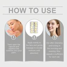 10 viên nang serum dưỡng da mặt, giúp da mặt mịn màng, tinh chất dưỡng da được nuôi dưỡng. - Vàng - Xem 6