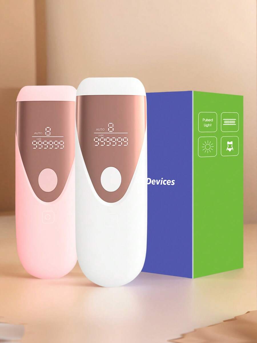 Bodey 1pc IPL Laser Hair Removal Device, 8 Brightness Levels, 999,990 Flashes, Suitable For Bikini Line, Underarms, Back, Legs And Other Body Parts, Permanent Home Laser Hair Remover, Painless Hair Removal Machine - Multicolor - View 1