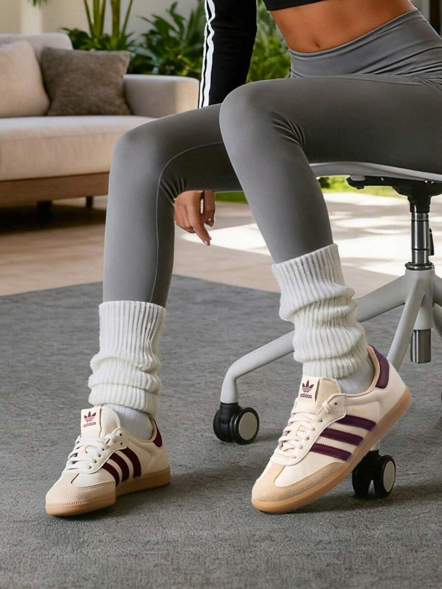 Adidas Unisex SAMBA OG Casual Sneakers In Wonderful White/Dark Red/Resin Yellow, JS3830 - Wonderful White/Dark Red/Resin Yellow - View 1