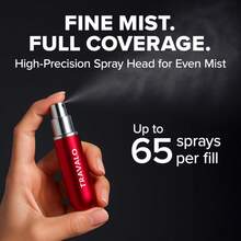 Travalo Classic HD Perfume Atomizer - Leak-Proof And TSA Approved For Air Travel - Reusable, Airtight, Easy-Fill Mini Pump Sprayer - Lightweight, Elegant Design W/Volume Window - Red 0.17oz - ColorF - 查看 3