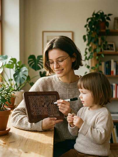 1pc Vintage Wooden Piggy Bank With Puzzle Numbers - Handmade Multi-Slot Coin Bank For Financial Planning And Savings Goals, Money Jar, Interactive Design, Durable Craftsmanship, Classic Savings Box, Sturdy Structure, Budgeting Tool (Random Color/Style)