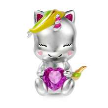 DIY兔子云马龙羊龟动物多系列串珠吊坠，适配原装欧洲女士纯银手链首饰礼品 - 彩色 - 查看 51