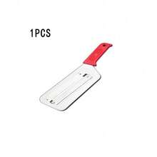 1 PIEZA Cortador y pelador de verduras de plata (rebanador multifuncional de acero inoxidable) 29.00*8.00*1.00 - Material de acero inoxidable + PP para cocinar en casa, preparar comidas y tareas de cocina, herramienta culinaria ergonómica - Rojo - Ver 10