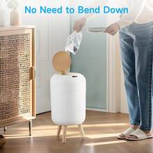 Senmeo 3 Gallon/11 Liter Smart Sensor Trash Can - Anti-Odor Wastebasket For Bathroom, Kitchen & Office - 白色 - 查看 13