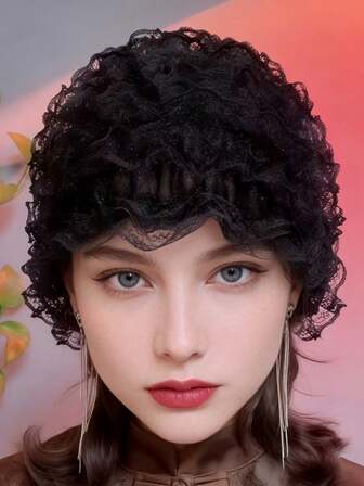 Överdrag i non-woven tyg, fluffig påse med klämma, moppmössa, pannband, pannband, vår engångsmössa i gummiband passar perfekt på ditt huvud, utan att det känns stramt eller uppbundet. Denna virkade mössa passar naturligt din huvudform, även på varma sommardagar, och håller ditt hår bekvämt.