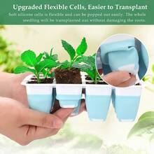 Seed Starting Tray, Multi-Purpose Seed Starting Kit -Seed Starting Tray With Flexible Pop-Up Unit -Easy To Transplant, With Optimal Drainage Holes, Perfect For Seedlings