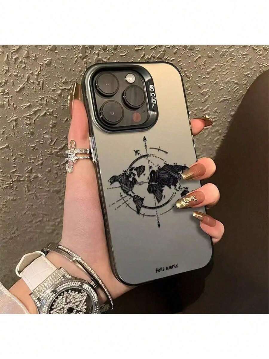 Local Delivery ThisWorldMapDesignIsSuitableForIPhoneModelsIncluding16,16Plus,".16Pro16ProMaxAsWellAs15,15Plus,".15Pro15ProMax,14,14Plus,".14Pro14ProMax,13,13Pro13ProMax,12,12Pro12ProMax,11,11ProMax,7,8,XAndXSModels.ItHasAStylishAndFashionablePhoneCaseThatIsAlsoDirt-Resistant. - Silver - View 1
