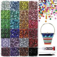 RODAKY Resin Rhinestones For Crafting Bedazzling,24 Color Rhinestones For Nails Art,3MM Nail Rhinestone And Gems,Nail Diamond Flatback Gems Crystals Charms For Nail Design DIY Makeup Decor - 01樹脂多色3毫米 - 查看 1