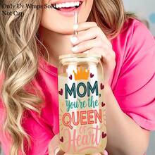 12pcs Spanish Mom Theme UV DTF Cup Stickers, Suitable For DIY Coffee Cups, Bright Waterproof Self-Adhesive, Spanish Mother's Day Quotes Transfer Paper, Easy To Apply On Glass And Smooth Surfaces - Multicolor - View 2