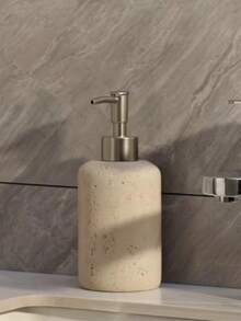 1pc Limestone Handwash Bottle, Resin Lotion Pump Dispenser, Ideal For Bathroom, Press-Type Bottle, Premium Influencer Hotel Shampoo, Body Wash And Water Bottle, Handwash Bottle, Attractive Luxury Lotion Bottle, Press-Type Bottle, Hotel Bathroom, Shampoo, Body Wash And Bottle - Multicolor - View 8