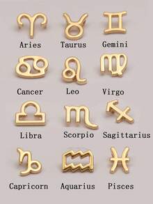 Set de 12 colgantes con los 12 signos del zodíaco, accesorios DIY - Colgante con símbolo del zodíaco - Ver 1