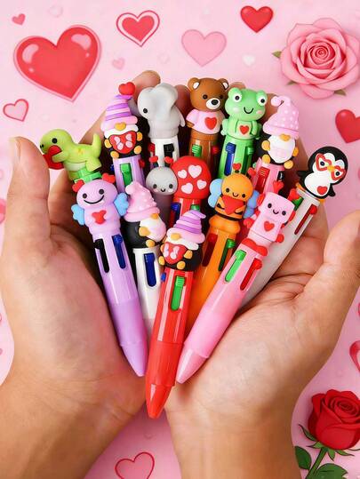 20pcs/Set Halloween Mini Multicolor 4-In-1 Ballpoint Pens, Cute Halloween Pumpkin, Witch, Skull Designs, Suitable For Halloween Party Favors, Candy Gifts, Birthday Gifts, Valentine's Day Gifts, Classroom & School Rewards, Office Supplies