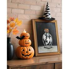 VIYYIEA Vintage Gold Framed Wall Art For Living Room, Ghosts Canvas Prints Home Decor, Halloween Painting Picture, Bedroom Wall Decor Gifts For Friends Or Family -[Ghosts In The Jar]-(16L X 12W) - [GhostsintheJar] - 查看 8