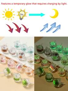 EECLYCJ 10个/20个 3D逼真迷你食物珍珠奶茶杯/果汁杯 DIY玻璃树脂工艺饰品配件，适合女孩/女性，手工耳环、项链、钥匙扣、手机壳、发夹、DIY饰品制作材料 - 彩色 - 查看 9