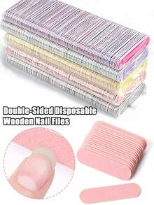 Dũa móng tay mini hai mặt 180/240 grit, dụng cụ đánh bóng móng tay dùng một lần, dụng cụ làm móng. - Nhiều màu - Xem 1