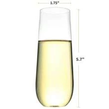 Genomskinliga festmuggar, vinglas, genomskinliga cocktailglas, söta muggar, lämpliga för födelsedagar, bröllop, alla hjärtans dag, singelfester, helgdagar och andra tillfällen - Multifärgad - Visa 6