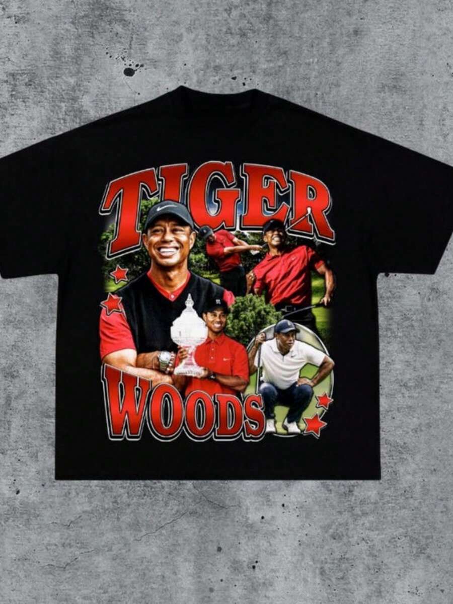 Vintage 90s Woods Shirt Homage Retro Classic Graphic Tee Bootleg Bestseller Unisex Sport - 黑色 - 查看 1