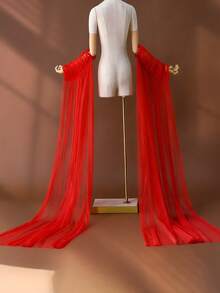 1pc Elegant Red White Black Long Sleeve Bridal Shawl Bridal Wedding Accessory