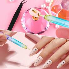 Herramienta de bolígrafo para pintura de diamantes 5D DIY, bordado de diamantes, punto de cruz, herramientas de bolígrafo de piedras rhinestone de colores - Multicolor - Ver 6