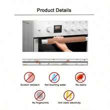 Refrigerator Door Handle Covers, 2PCS Adjustable Kitchen Appliance Handle Covers, Non Slip Fridge Handle Cover, Microwave Oven Stove Dishwasher Handle Protector, Keep Your Kitchen Clean - Xám - Xem 7