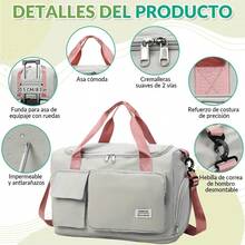 mhjLukovee Maleta Deportiva Hombre Impermeable Mochila Gym Gran Capacidad Mochila Deportiva para Hombre y Mujer Bolsa de Viaje con Compartimento para Zapatos/Neceser/Separación Húmedo y Secosleeping Bags - 220083251 - Ver 4