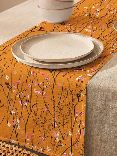 1 件几何图案桌旗/餐垫，适用于节日、派对、生日、晚宴、厨房和餐厅餐桌装饰，四季皆宜的家居装饰