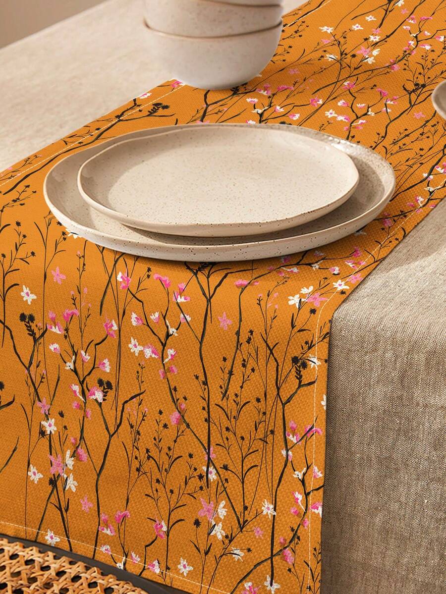 1 件几何图案桌旗/餐垫，适用于节日、派对、生日、晚宴、厨房和餐厅餐桌装饰，四季皆宜的家居装饰 - 彩色 - 查看 1