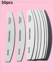 Nail Files, 100/180 Grit, Double Sided Emery Board Washable Emery Boards Reusable Nail Buffers Manicure Tools For Natural Nails Acrylic Nails Home And Salon Use - Light Grey - View 12