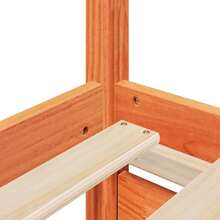 vidaXL Quadro de lit sans matelas cire castanho 120x190cm bois pin massif - Castanho - Ver 8