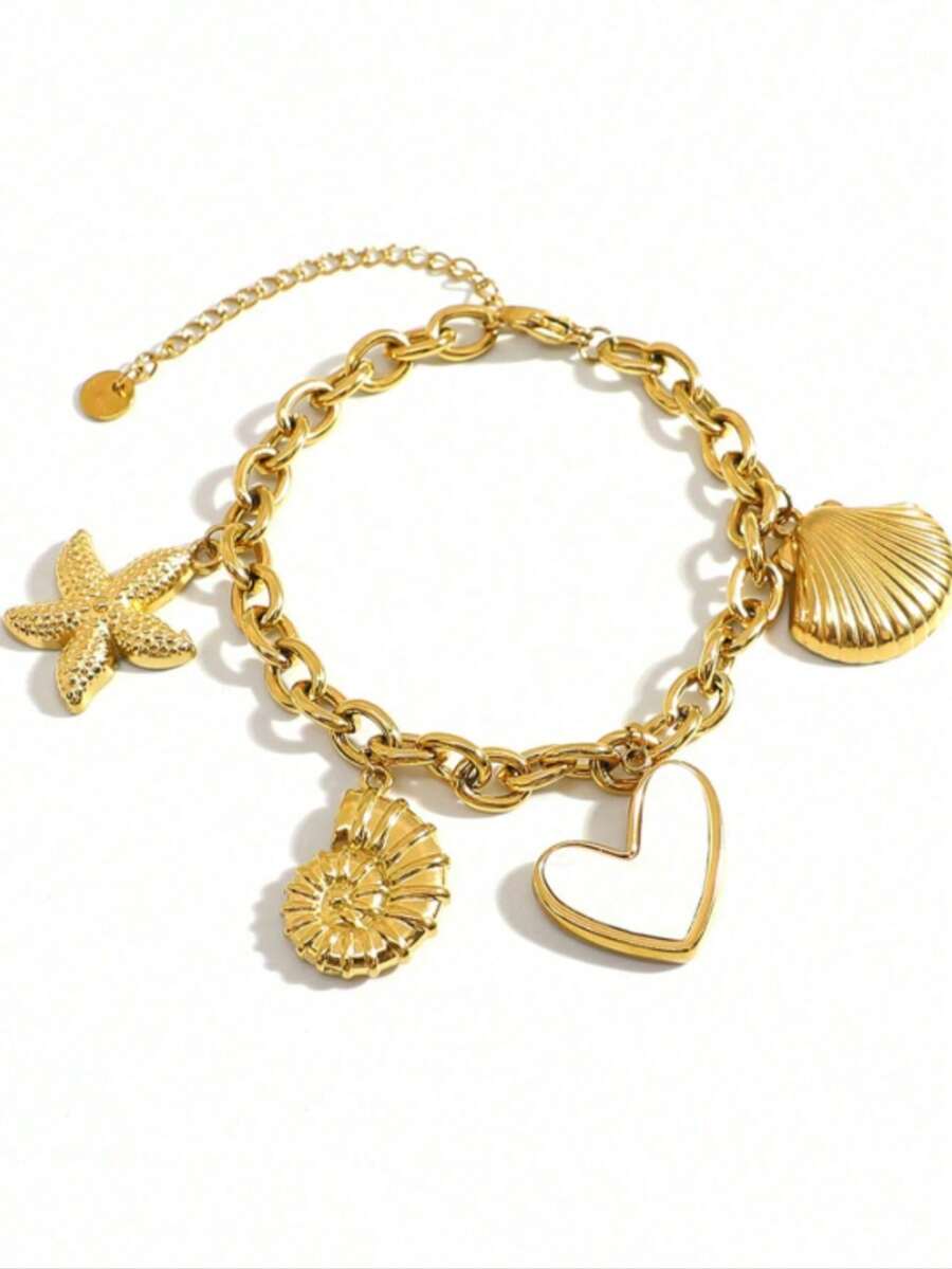 A Small, Simple, And Multifunctional Personalized Fashionable Retro Gold Pull Is Suitable For Women's Daily Wear, - Multicolor - View 1