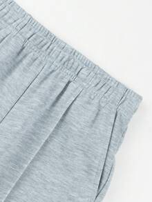 1件装青少年男童休闲宽松直筒及膝短裤，适合户外、通勤、篮球、跑步、健身、夏季等多种场合。 - 淺灰色 - 查看 6