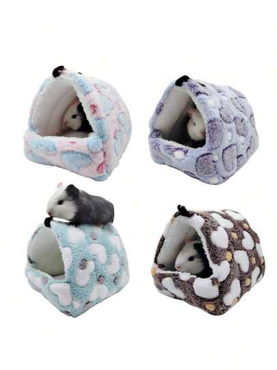1pc Pet Cotton Nest, Suitable For Hamsters, Sugar Gliders, Squirrels, Parrots And Other Pets, Warm Sleeping Bag, Cute Cotton Nest, Warm And Windproof For Winter, Available In Multiple Colors And Sizes