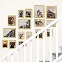 4x6 Picture Frame Set Of 12,Gold 4x6 Photo Frames Display 4inchx6inch Pictures,Picture Frames 4x6 Wall Gallery Collage Tabletop Or Wall Mount,Poster Frame Display For Certificate Document - 12件套裝(金色) - 查看 8