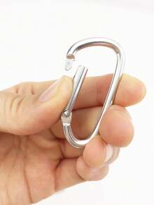 5/10pcs Size 5 Aluminum Alloy D-Ring Carabiners, Spring Loaded Hooks For Bags, Backpacks, Keys - Multicolor - View 3