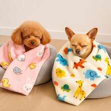 Manta Cobertor Pet para Cachorro Gato Mantinha 100x90cm Quente Modelo Sortido Aleatório Coberta - Multicolorido - Visão 8