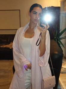 Spring/Summer Women's Elegant Long Robe Cardigan, 1 Piece Outerwear, Casual Wear, New Style - Pink - View 5
