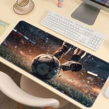Large Football Sports Mouse Pad, Gaming Desk Mat, Big Keyboard Pad, Washable, Rubber Non-Slip Bottom, Stitched Edge, Gift Mouse Pad, Desk Protector, Study Desk Mat, Multiple Sizes Available, Computer Keyboard Pad, Laptop Pad Mousepad Study Table Mouse Pad For Desk Desk Decor - Football - View 7