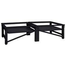 vidaXL Base para máquina de lavar louça 2 peças preto 64 x 55 x 32,5 cm preto - Preto - Ver 5