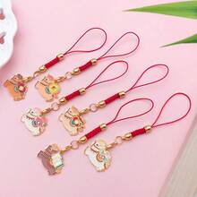 New Year's Soft & Auspicious Pony Pendant With Lanyard: Red Cord + Gold-Plated Finish. A Therapeutic And Lucky Accessory For Your Phone Or Keys-A Meaningful Keepsake To Carry With You Every Day. - Pony - View 10