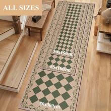 1PC  Runner Rugs For Hallway 65x180cm Non-Slip Kitchen Rug Washable Modern Carpet Runners For Hall Entryway Laundry Bedroom(Brown) - Brown/Green - View 9
