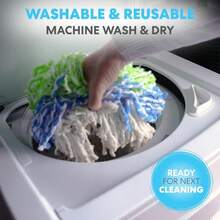 SIMPLI-MAGIC 79349 Spin Mop Cleaning System With 3 Microfiber Mop Heads, Red_GRAY,Red_Black - ColorA - 查看 6