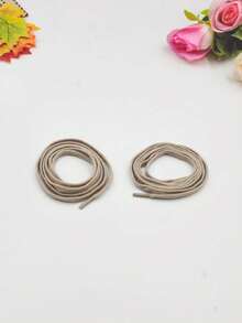 1 Pair 120cm Fashion Flat Shoelaces Suitable For Flats, Casual Shoes, Canvas Shoes, Sneakers, Fashion Replacement Laces, This Product Only Sells Shoelaces Without Shoes - Khaki - View 5