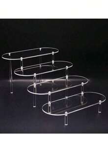 1个亚克力展示架，多层展示架，家居收纳整理架，产品展示架，适用于香水、化妆品、收藏品、玩具、派对装饰品、生日派对桌面展示架、婚礼装饰、婚礼派对用品、婚礼配件。