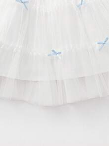 Balabala Mädchen Tüll Prinzessin Kleid mit Schleifen Dekor, Mädchen Party Kleid, Frühling 2026 - blauer Farbton - Übersicht 9