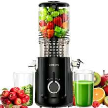 celiberry Cold Press Juicer Machines, Slow Masticating Juicer With Large Feed Chute For Whole Fruits & Vegetables, Easy To Clean, 300W Multi-Function Blender For Kitchen, 99% High Juice Yield, Quiet Juicer Extractor,  Anti-Clog, Idea Gifts For Holiday - US A Type Plug(110-127V) - View 2