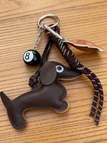 Yogodlns سلسلة مفاتيح بشكل كلب الدشهند بطراز INS، قلادة مع حبل ديكور، مناسبة للفتيات/النساء للارتداء للعمل/الدراسة، هدية صغيرة لها، تعزز جاذبيتك، تصميم ثنائي الوجه، هدايا للرجال، ضروريات السفر - متعدد الألوان - مشاهدة 7