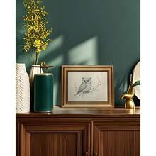 VIYYIEA Vintage Gold Framed Wall Art For Living Room, Owl Canvas Prints Home Decor, Sketch Painting Picture, Bedroom Wall Decor Gifts For Friends Or Family -[Owl]-(10L X 8W) - [貓頭鷹] - 查看 8