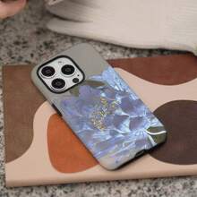 Funda de Teléfono 2 en 1 Flor Azul Claro para iPhone 16/15/14/13/12/11 Protección Antigolpes - Colores mixtos - Ver 5